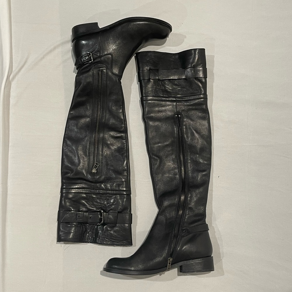 Steven by Steve Madden Leather Over Knee Riding Boots Size 6.5